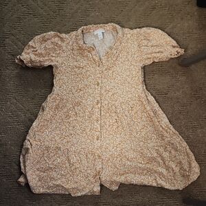 Cat & Jack Floral Kids Dress in Tan